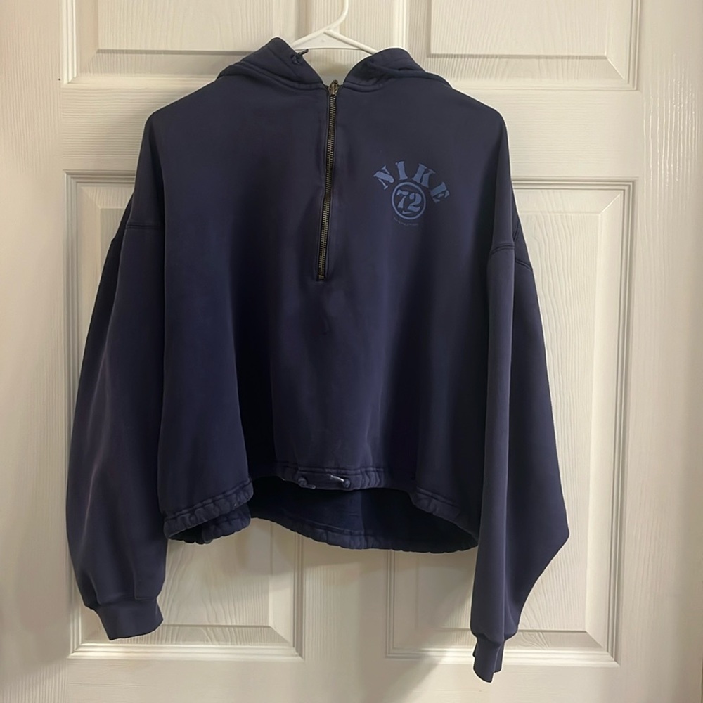 Nike Vintage 3/4 zip cropped sweatshirt